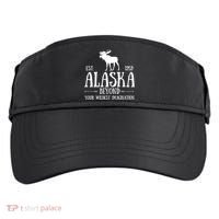 Moose Alaska Gift Mountain Last Frontier Alaska Cute Gift Adult Drive Performance Visor thumb 0