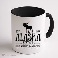 Moose Alaska Gift Mountain Last Frontier Alaska Cute Gift Coffee Mug thumb 1