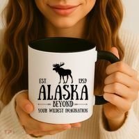 Moose Alaska Gift Mountain Last Frontier Alaska Cute Gift Coffee Mug thumb 3