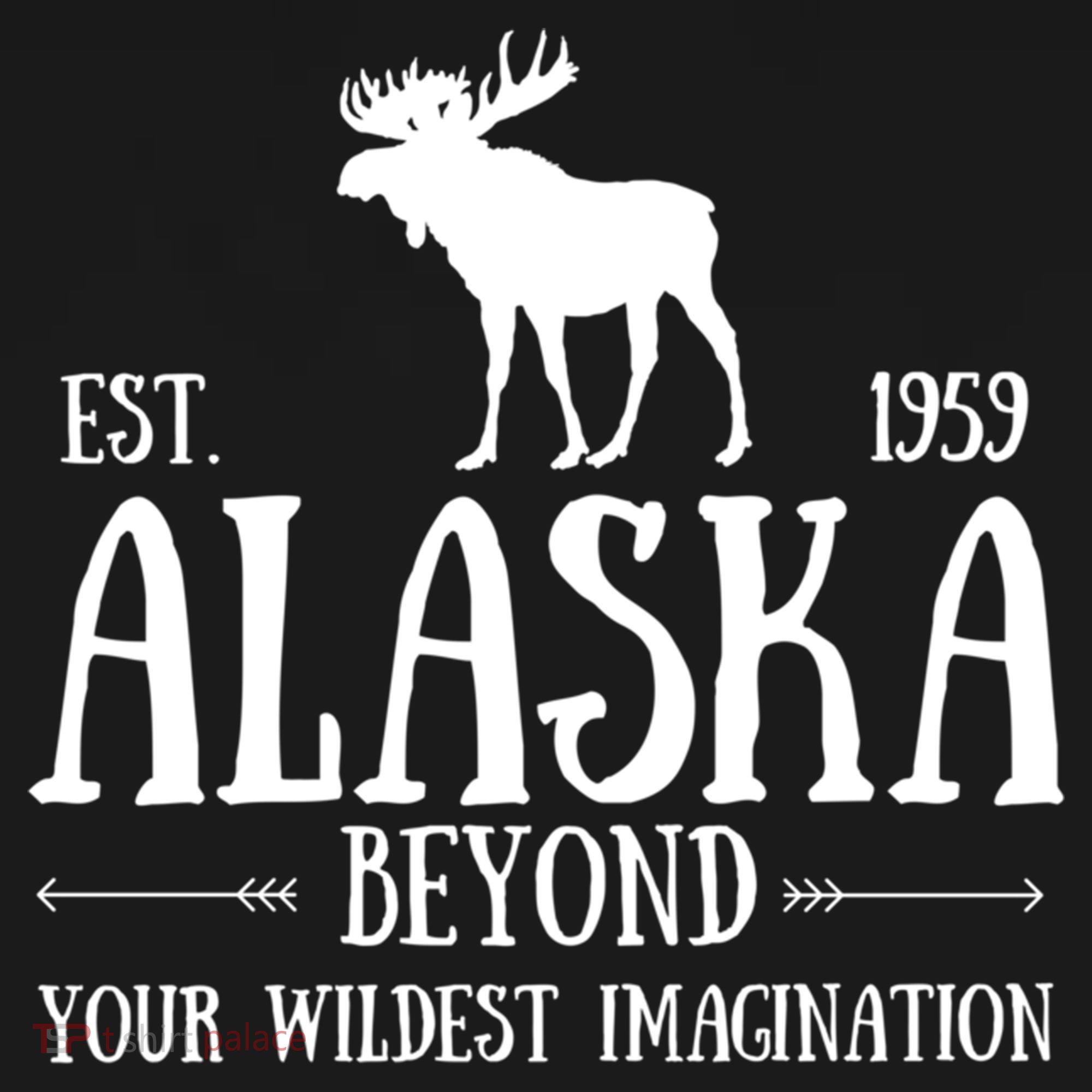 Moose Alaska Gift Mountain Last Frontier Alaska Cute Gift Drawstring Bag