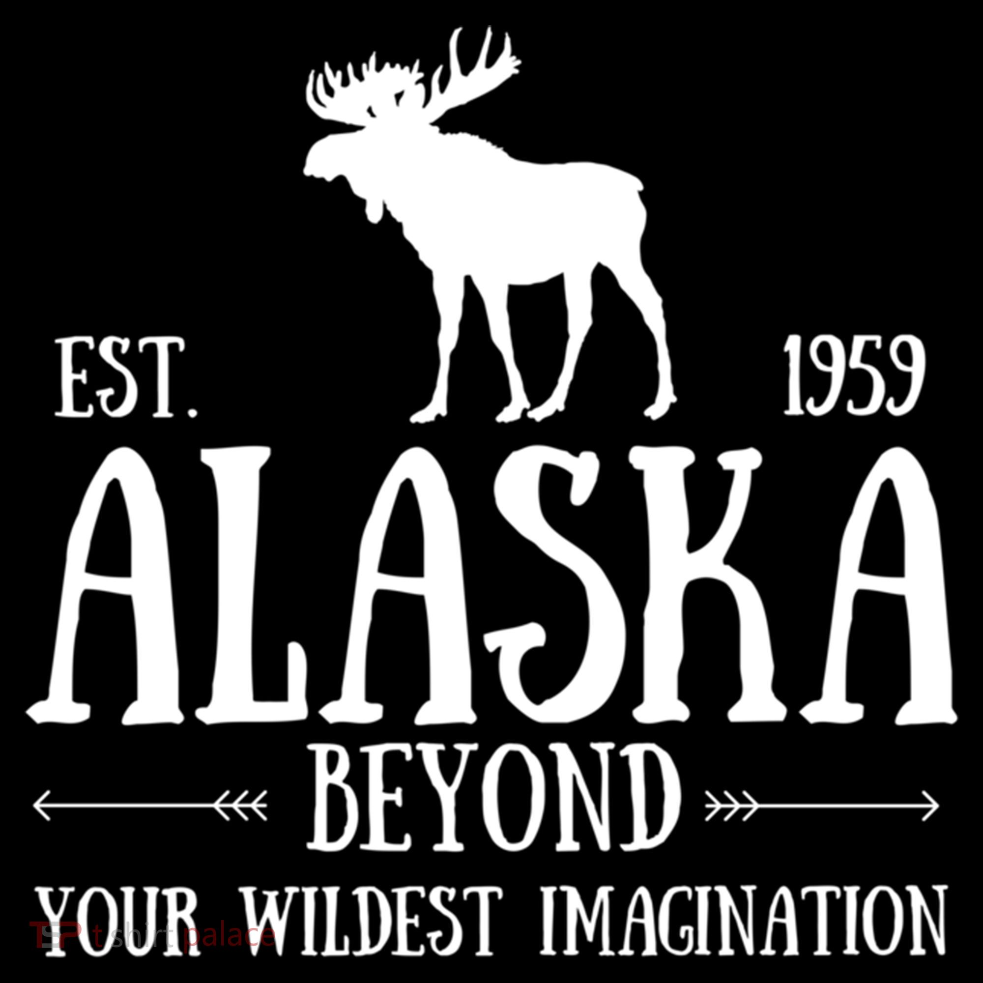 Moose Alaska Gift Mountain Last Frontier Alaska Cute Gift Women's Hoodie