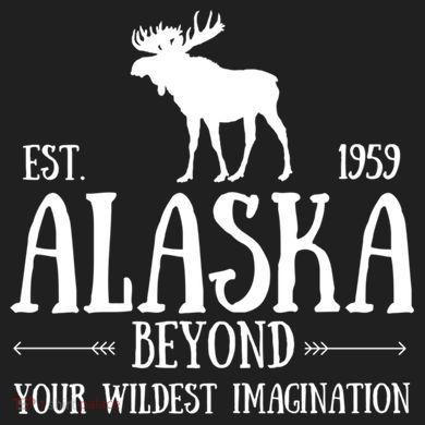 Moose Alaska Gift Mountain Last Frontier Alaska Cute Gift Urban Oversized Heavyweight T-Shirt