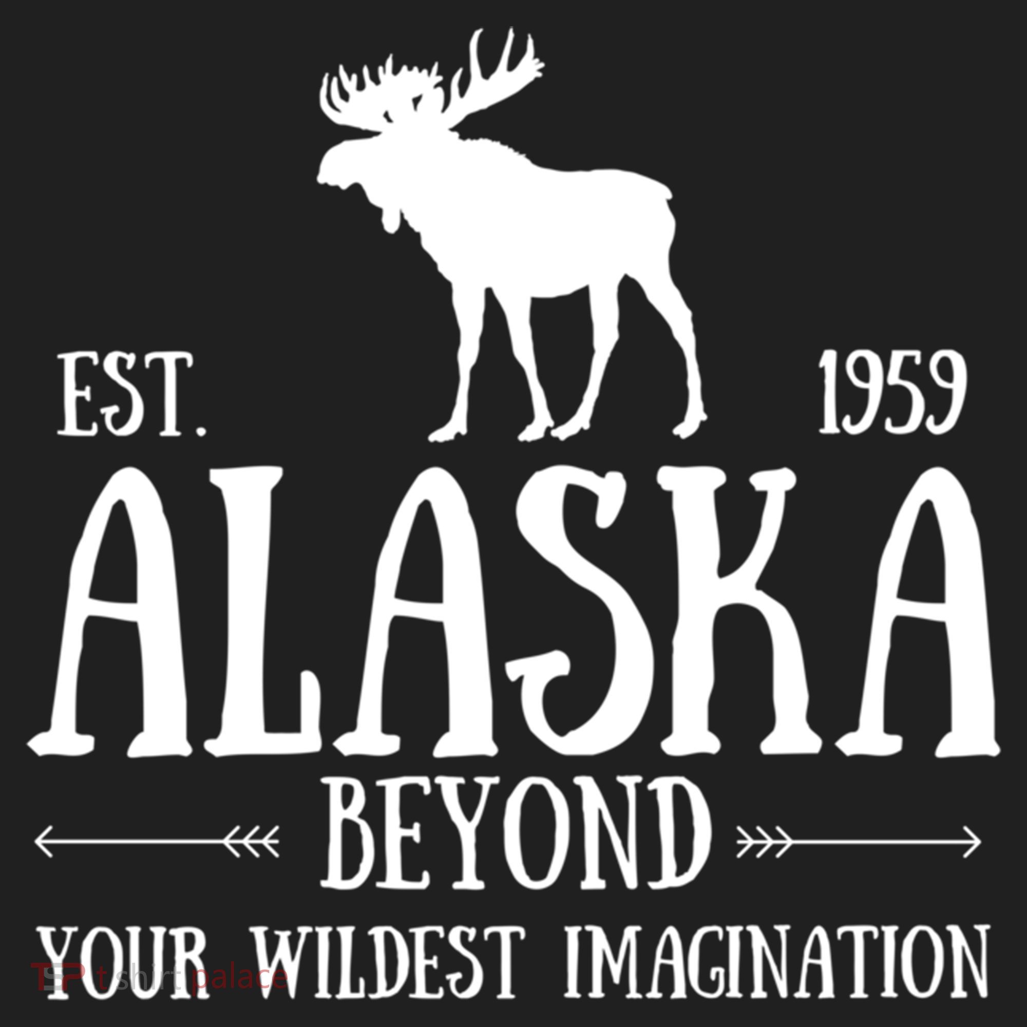 Moose Alaska Gift Mountain Last Frontier Alaska Cute Gift Urban Oversized Heavyweight T-Shirt