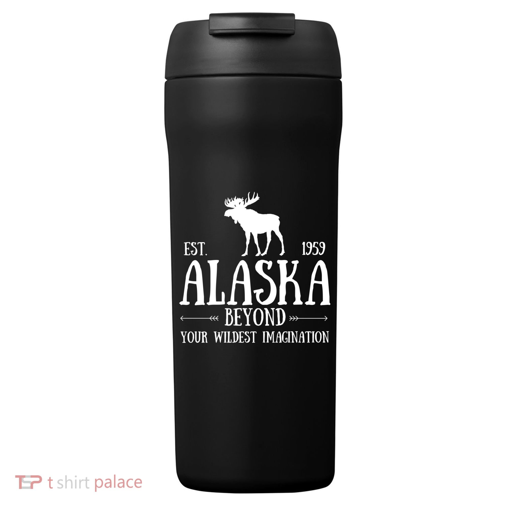Moose Alaska Gift Mountain Last Frontier Alaska Cute Gift 24oz Duet Stainless Steel Tumbler