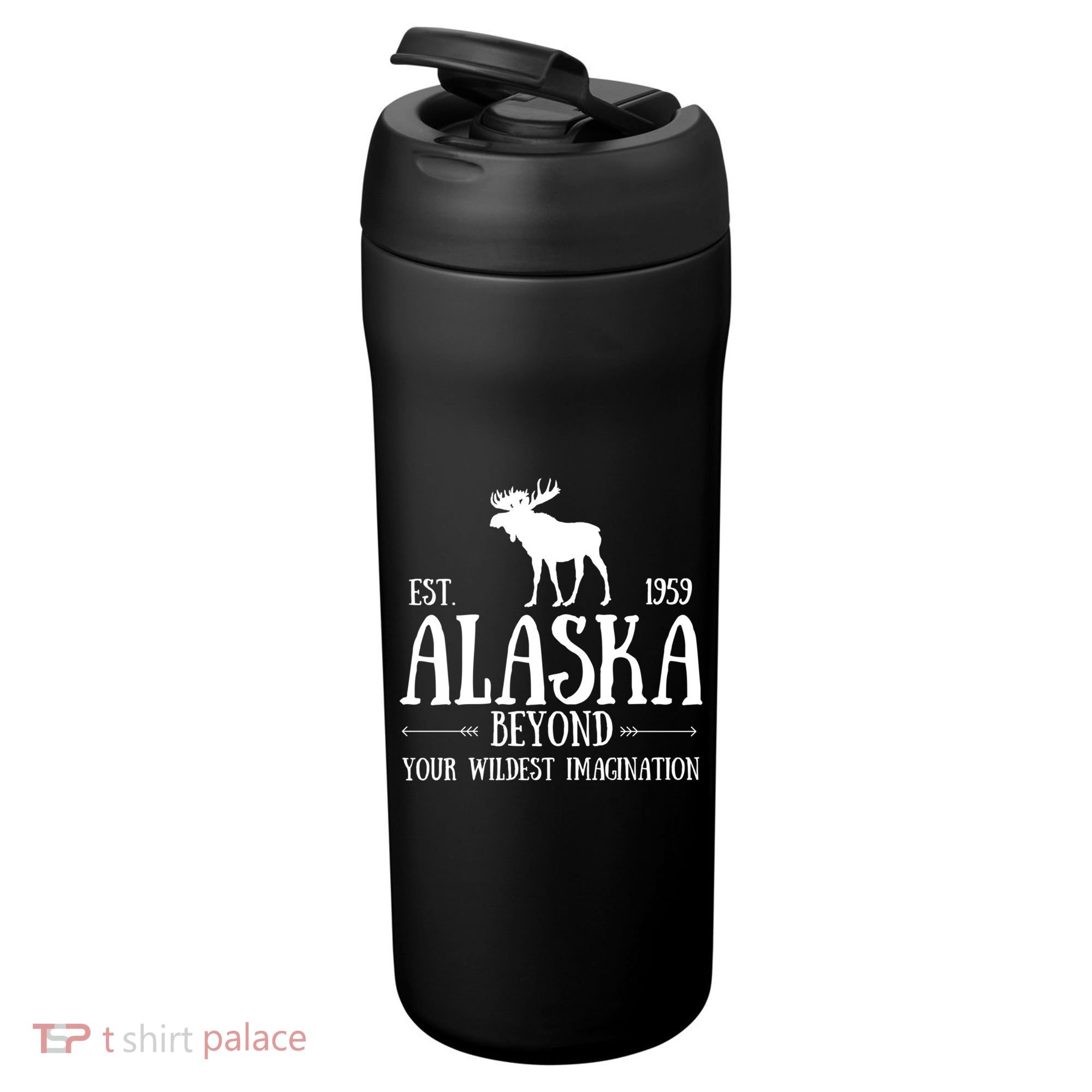 Moose Alaska Gift Mountain Last Frontier Alaska Cute Gift 24oz Duet Stainless Steel Tumbler