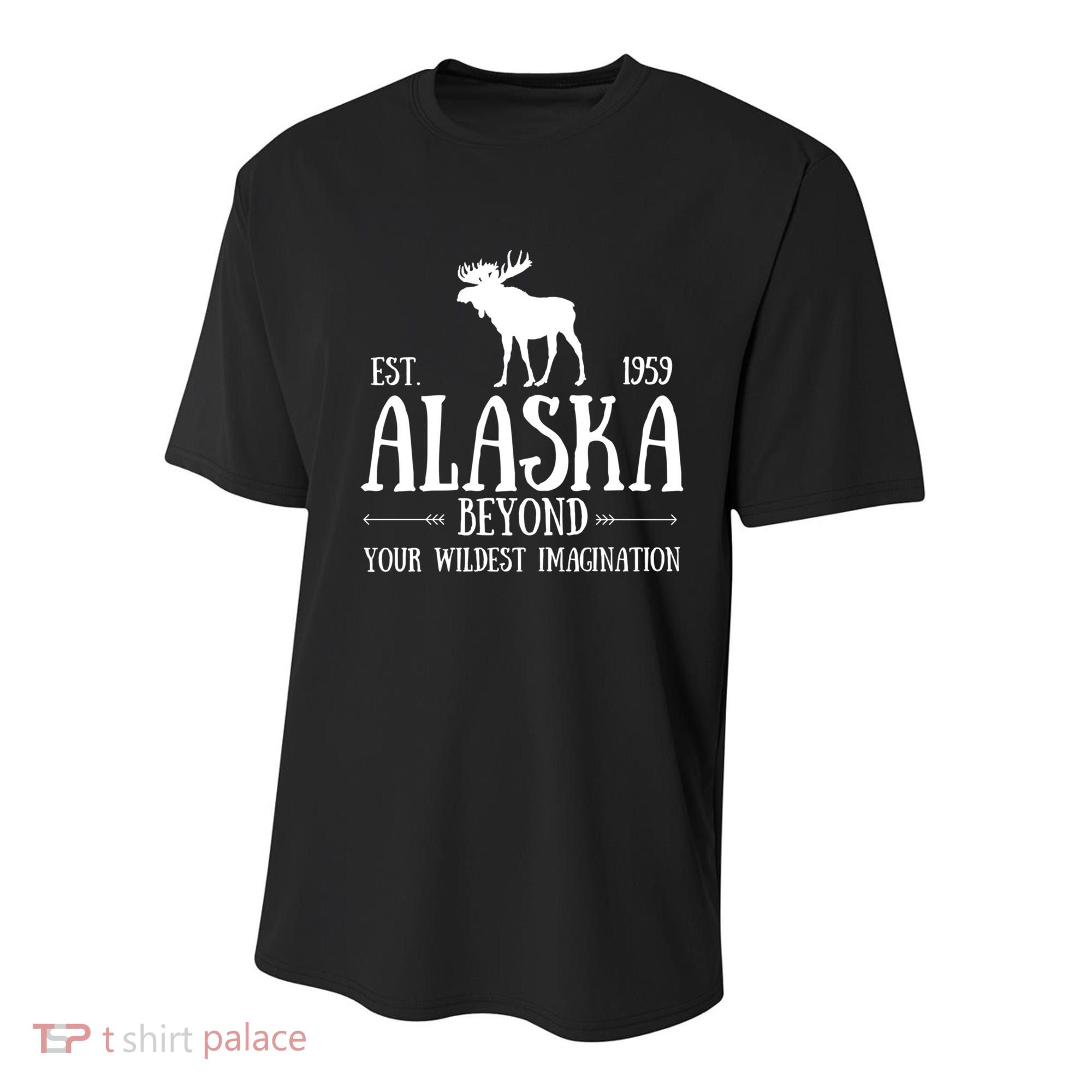Moose Alaska Gift Mountain Last Frontier Alaska Cute Gift Youth Performance Sprint T-Shirt