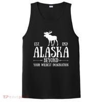 Moose Alaska Gift Mountain Last Frontier Alaska Cute Gift PosiCharge Competitor Tank thumb 0