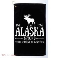Moose Alaska Gift Mountain Last Frontier Alaska Cute Gift Golf Towel thumb 0