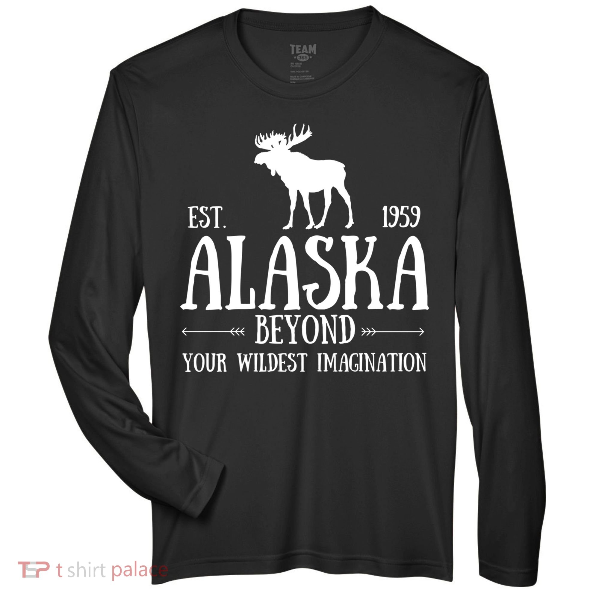 Moose Alaska Gift Mountain Last Frontier Alaska Cute Gift Zone Performance Long-Sleeve T-Shirt