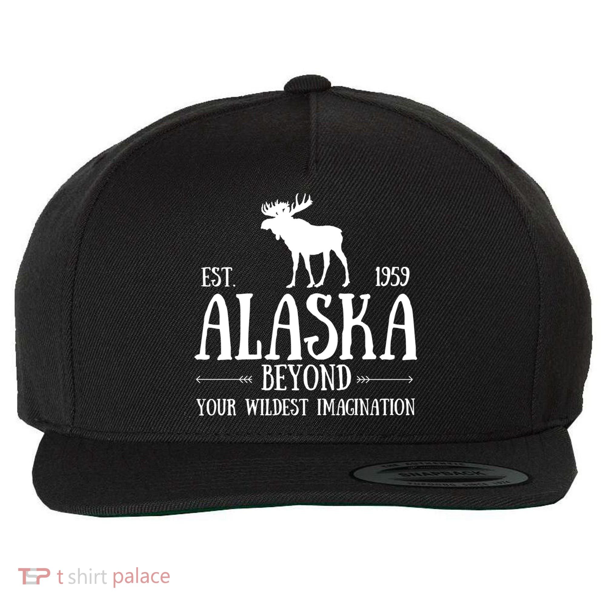 Moose Alaska Gift Mountain Last Frontier Alaska Cute Gift Wool Snapback Cap