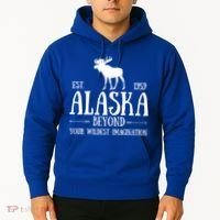 Moose Alaska Gift Mountain Last Frontier Alaska Cute Gift Hoodie thumb 2