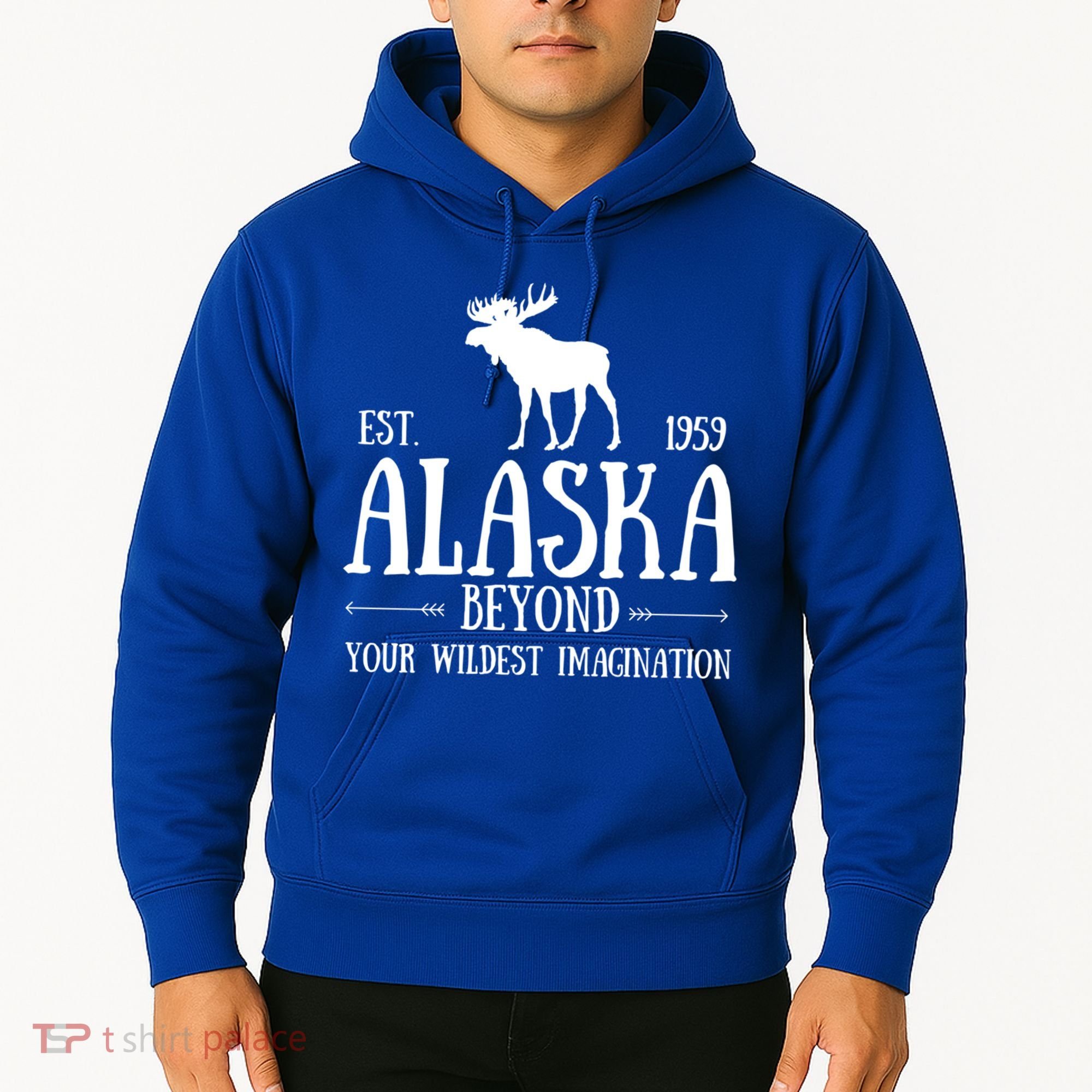 Moose Alaska Gift Mountain Last Frontier Alaska Cute Gift Hoodie
