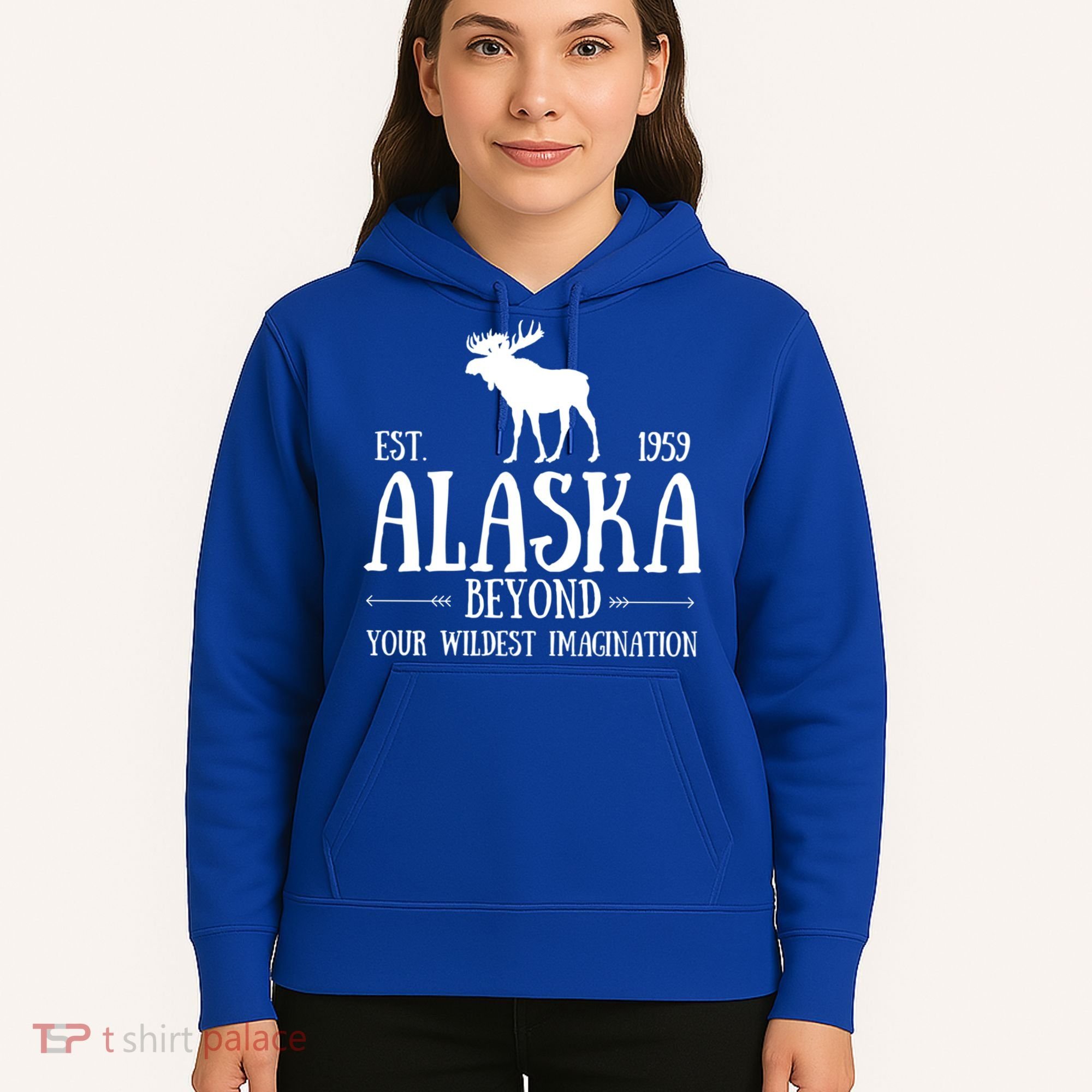 Moose Alaska Gift Mountain Last Frontier Alaska Cute Gift Hoodie