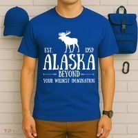 Moose Alaska Gift Mountain Last Frontier Alaska Cute Gift T-Shirt thumb 6