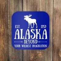 Moose Alaska Gift Mountain Last Frontier Alaska Cute Gift Coaster thumb 0
