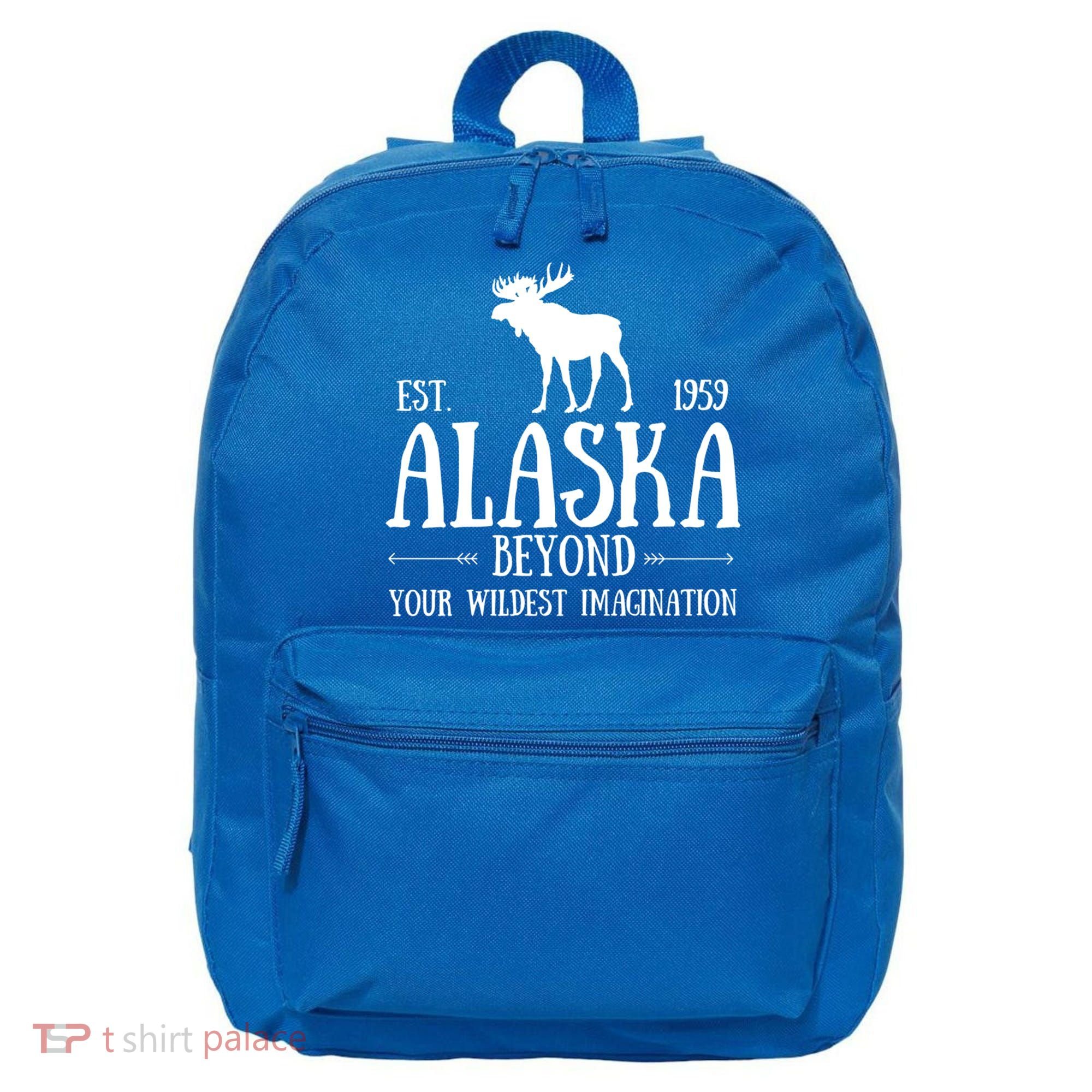Moose Alaska Gift Mountain Last Frontier Alaska Cute Gift 16 in Basic Backpack