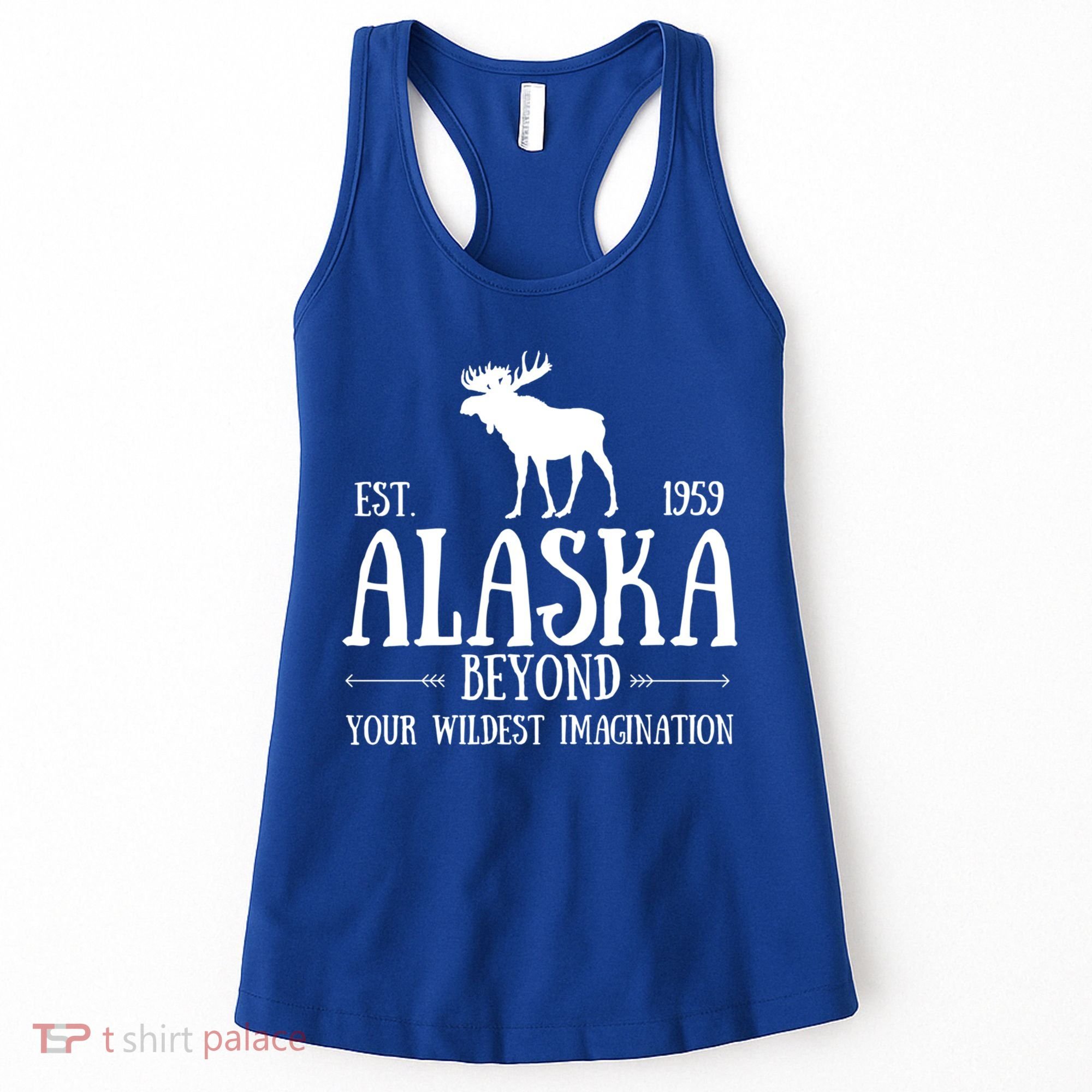 Moose Alaska Gift Mountain Last Frontier Alaska Cute Gift Women's Tank Top