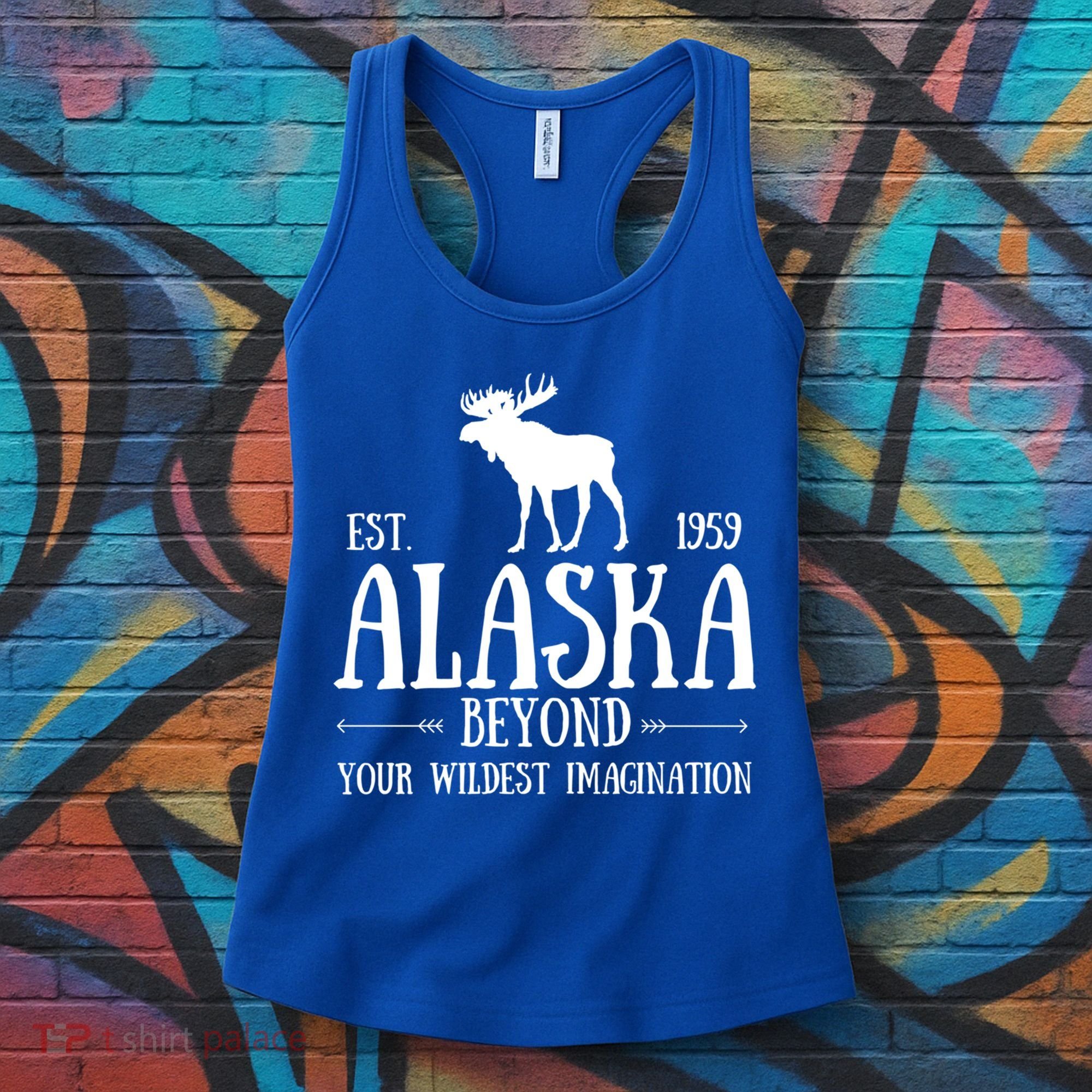 Moose Alaska Gift Mountain Last Frontier Alaska Cute Gift Women's Tank Top
