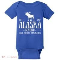 Moose Alaska Gift Mountain Last Frontier Alaska Cute Gift Baby Bodysuit thumb 0