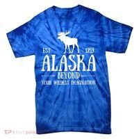 Moose Alaska Gift Mountain Last Frontier Alaska Cute Gift Tie-Dye T-Shirt thumb 0