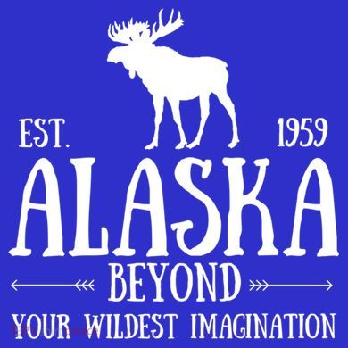 Moose Alaska Gift Mountain Last Frontier Alaska Cute Gift Tie-Dye T-Shirt