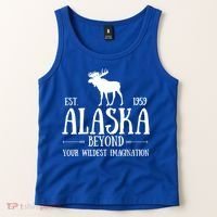 Moose Alaska Gift Mountain Last Frontier Alaska Cute Gift Tank Top thumb 2