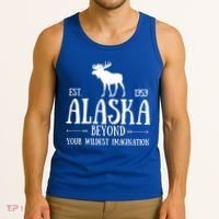 Moose Alaska Gift Mountain Last Frontier Alaska Cute Gift Tank Top thumb 3
