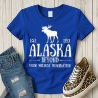 Moose Alaska Gift Mountain Last Frontier Alaska Cute Gift Women's T-Shirt thumb 3