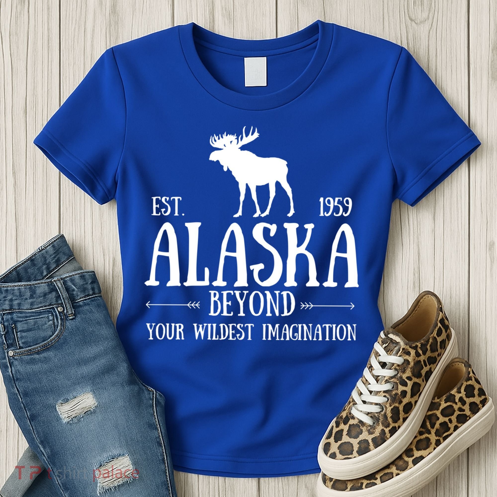 Moose Alaska Gift Mountain Last Frontier Alaska Cute Gift Women's T-Shirt
