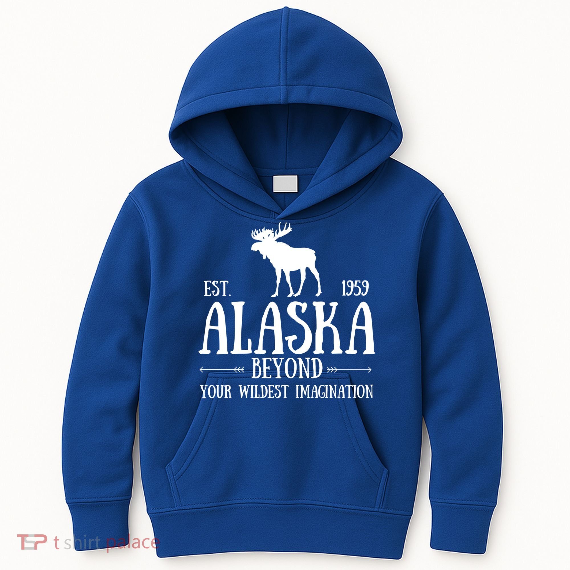 Moose Alaska Gift Mountain Last Frontier Alaska Cute Gift Kids Hoodie