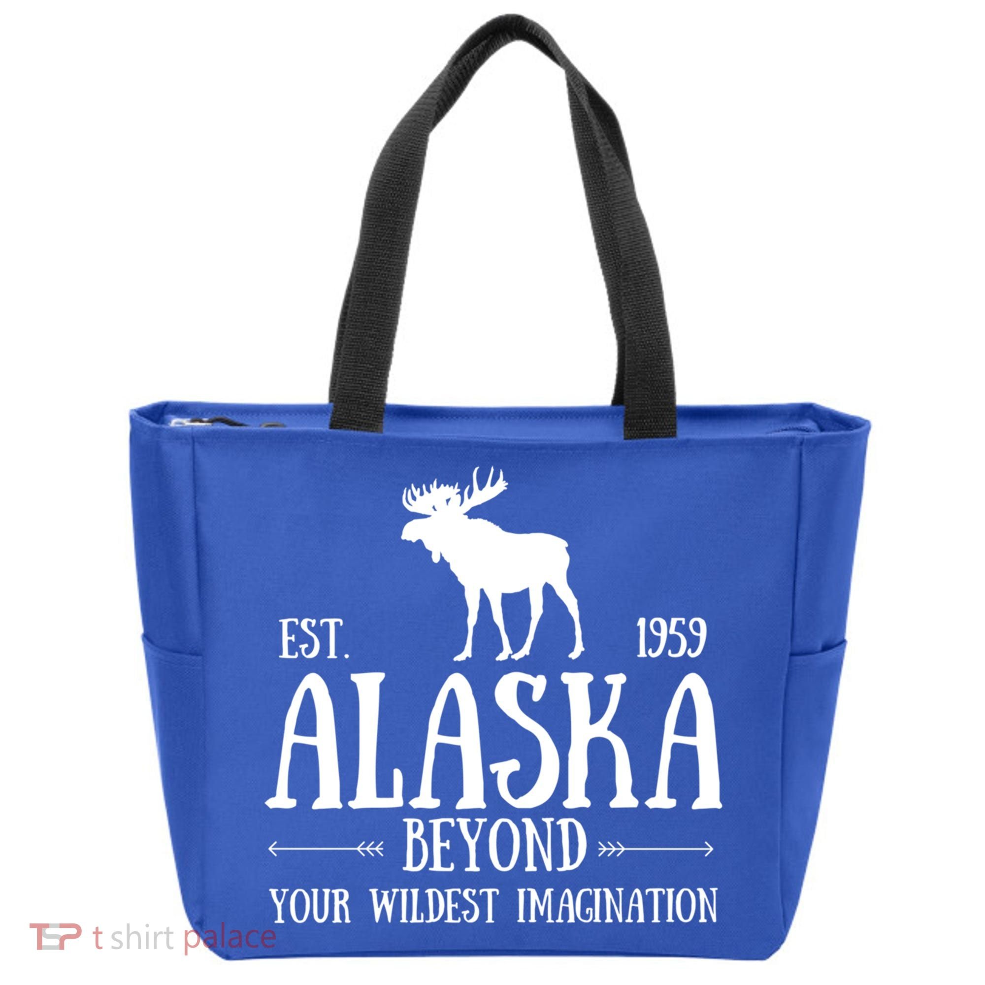Moose Alaska Gift Mountain Last Frontier Alaska Cute Gift Tote Bag