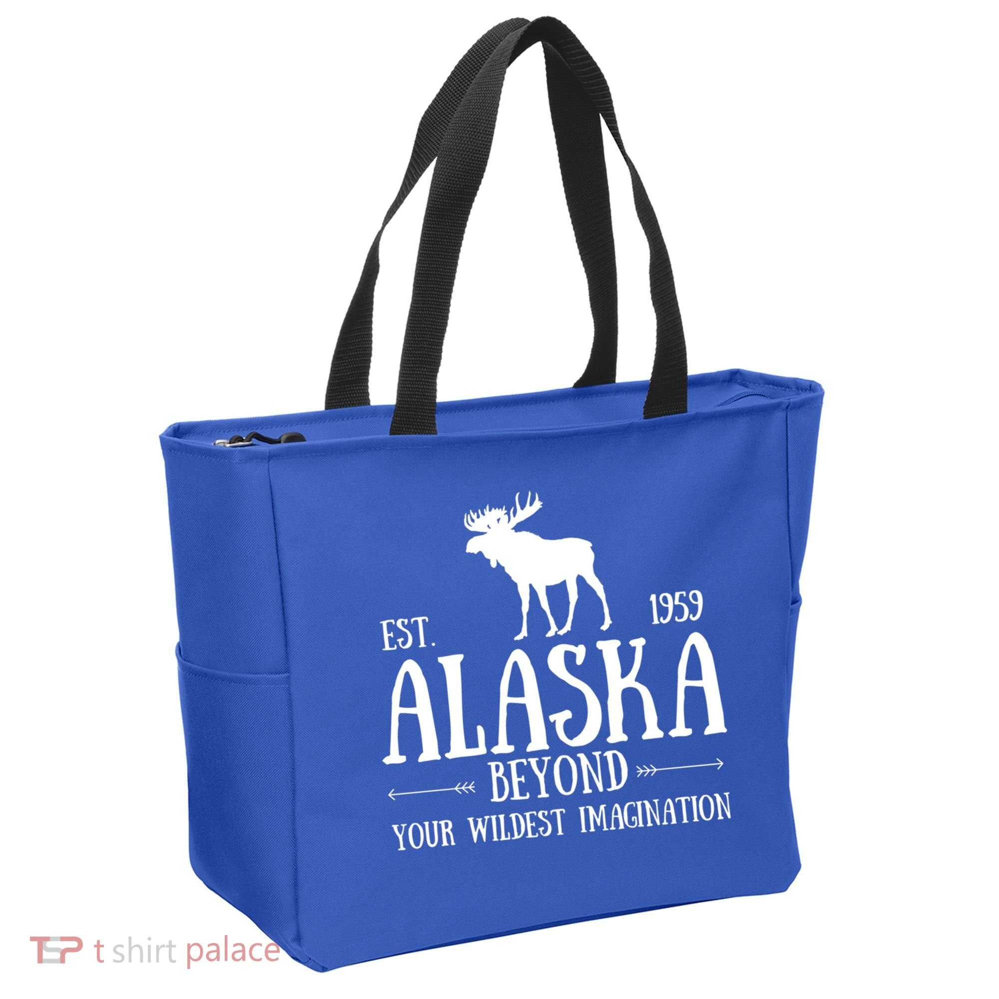Moose Alaska Gift Mountain Last Frontier Alaska Cute Gift Tote Bag