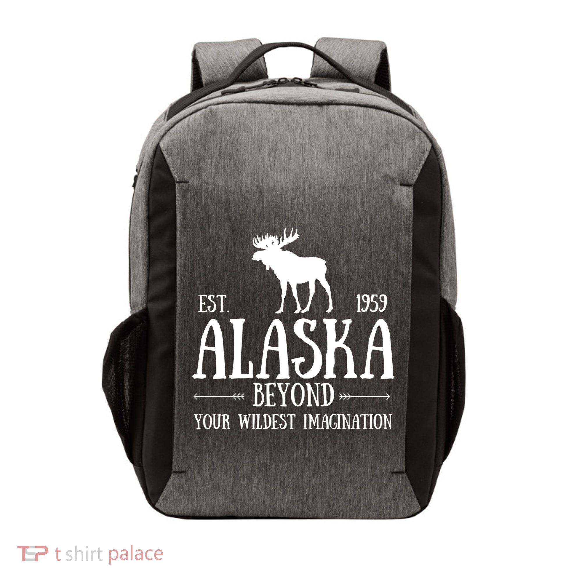 Moose Alaska Gift Mountain Last Frontier Alaska Cute Gift Vector Backpack