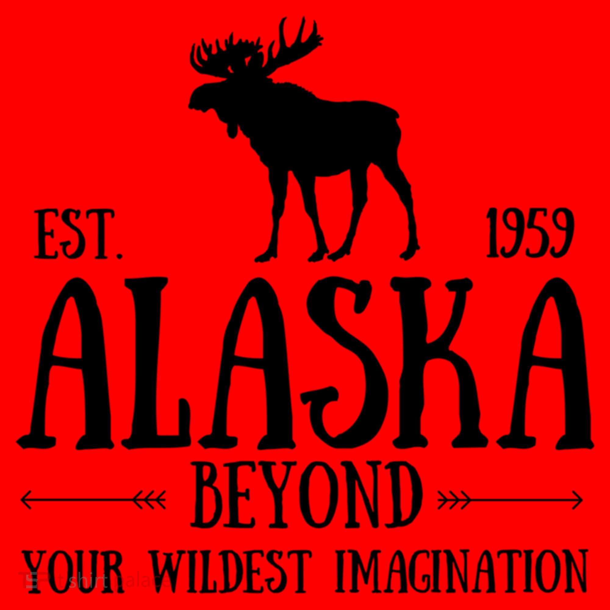Moose Alaska Gift Mountain Last Frontier Alaska Cute Gift Santa Hat