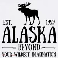 Moose Alaska Gift Mountain Last Frontier Alaska Cute Gift Garment-Dyed Sweatshirt thumb 2