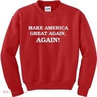 Make America Great Again, Again! Trump Rally #SaveAmerica Kids Sweatshirt thumb 0