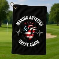 Making Arteries Great Again Meaningful Gift Golf Towel thumb 1