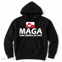 Make America Go Away MAGA Anti Trump Greenland Flag Hoodie thumb 0