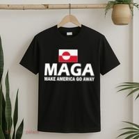 Make America Go Away MAGA Anti Trump Greenland Flag T-Shirt thumb 2