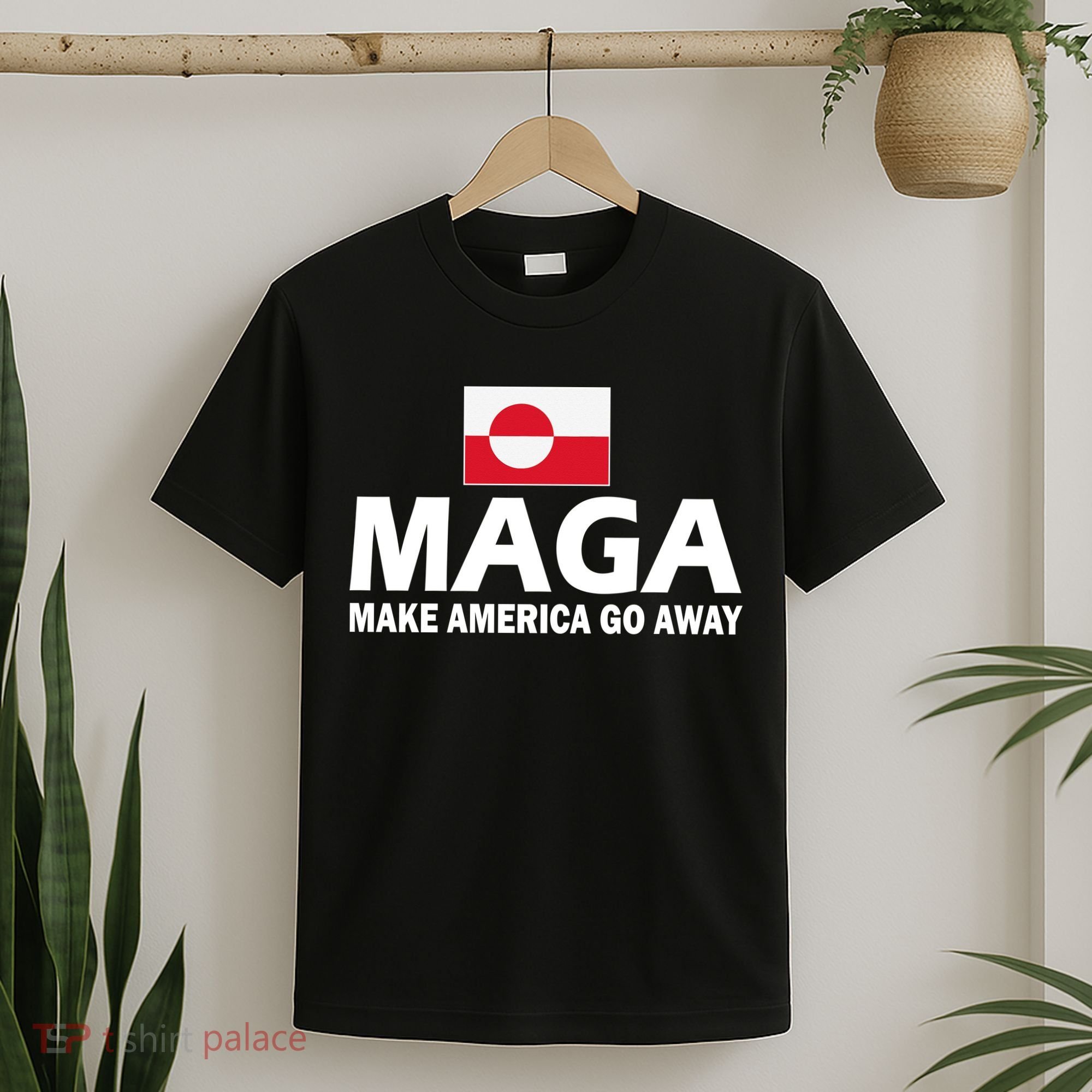 Make America Go Away MAGA Anti Trump Greenland Flag T-Shirt