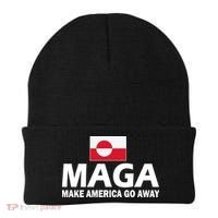 Make America Go Away MAGA Anti Trump Greenland Flag Beanie thumb 0