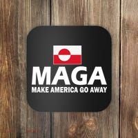Make America Go Away MAGA Anti Trump Greenland Flag Coaster thumb 0