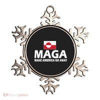 Make America Go Away MAGA Anti Trump Greenland Flag Ornament thumb 0