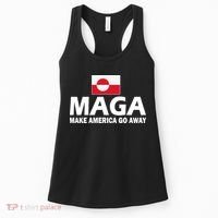 Make America Go Away MAGA Anti Trump Greenland Flag Women's Tank Top thumb 0