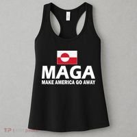 Make America Go Away MAGA Anti Trump Greenland Flag Women's Tank Top thumb 3