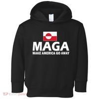 Make America Go Away MAGA Anti Trump Greenland Flag Toddler Hoodie thumb 0