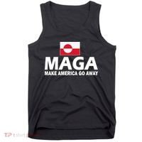 Make America Go Away MAGA Anti Trump Greenland Flag Tank Top thumb 0