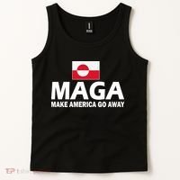 Make America Go Away MAGA Anti Trump Greenland Flag Tank Top thumb 2
