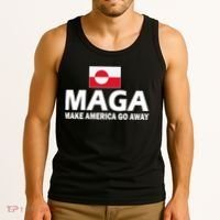 Make America Go Away MAGA Anti Trump Greenland Flag Tank Top thumb 3