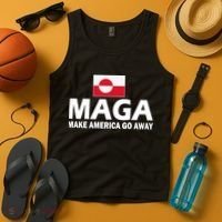 Make America Go Away MAGA Anti Trump Greenland Flag Tank Top thumb 4